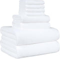 Amazon Basics 100% Cotton Soft Quick-Dry 8-Piece Towel Set, Bath Towels by AmazonBasics