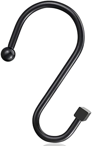 Black Shower Curtain Hooks, Rust Proof Shower Curtain Rings - Image 3