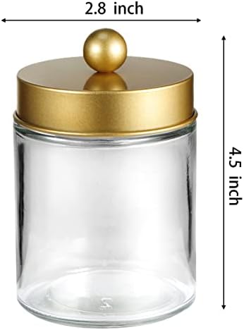 3PC Apothecary Jar Canisters Bathroom Vanity Organizer - Image 4