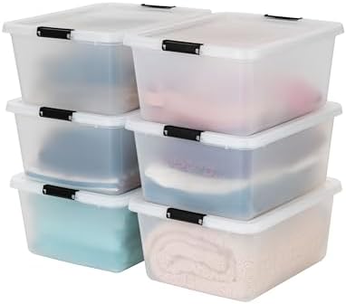 IRIS USA 6-Pack 18 Quart Clip Box by IRISUSA