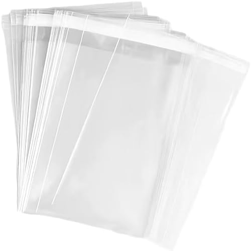 100 Pieces Clear Plastic Bags for Packaging, Clothing & T-Shirts Strong Packing by Muyindo+is+a+surprise