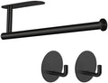 Paper Towel Holder with 2 Hooks-Under Cabinet Paper Towel Holder by Kinbery