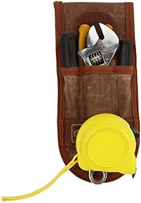 TOURBON Canvas Tool Pouch Belt Tape Measure Plier Wrench Pencils Holder - Image 5
