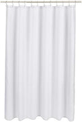 Amazon Basics Linen Style Bathroom Shower Curtain, 100% Polyester, Bright White by AmazonBasics