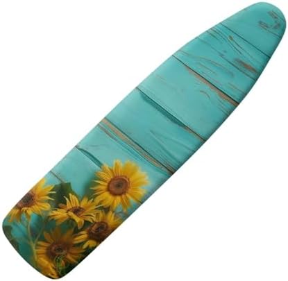 Wooden Sunflower Ironing Board Cover and Pad, Resist Scorching and Staining by Vanideaoty