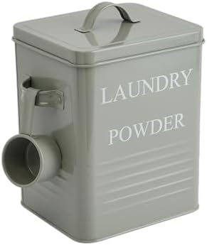 Bloomingville 3 Piece Grey Metal Laundry Powder Container by Bloomingville