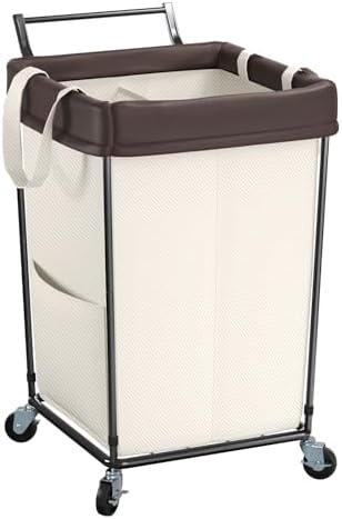 Rolling Laundry Hamper with Wheels and Handle, 160L Rolling Laundry Basket by Mefirt