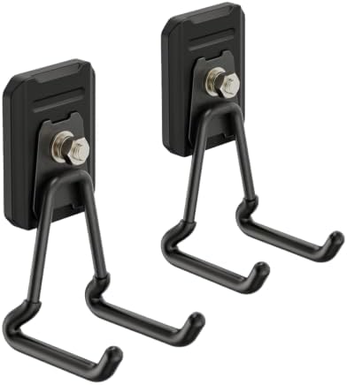 Heavy Duty Magnetic Garage Hooks, 2 Pack Strong Large Magnet Hook by SKNOOYLIGHT