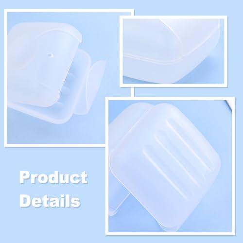 Plastic Cotton Round Holder 4 PCS Plastic Square Holder Multiple Colors - Image 3