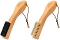 Laundry Stain Remover Clothes Brush Set of 2 Natural Soft Boar Bristle White & by AtziHats