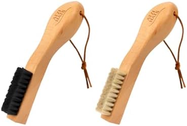 Laundry Stain Remover Clothes Brush Set of 2 Natural Soft Boar Bristle White & by AtziHats