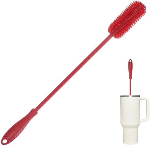 Silicone Bottle Brush, 15.7" Water Bottle Cleaner Brush by ddLUCK