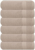 GLAMBURG Ultra Soft 6-Piece Hand Towel Set 16x28-100% Ringspun Cotton by GLAMBURG