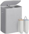 SONGMICS Laundry Hamper with Lid, 160L Laundry Basket, 2 Sections by Unknown