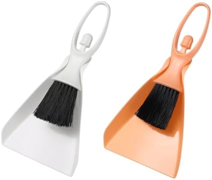 uxcell 2 Pcs Mini Dustpan and Brush Set, Small Broom and Dustpan Set by uxcell