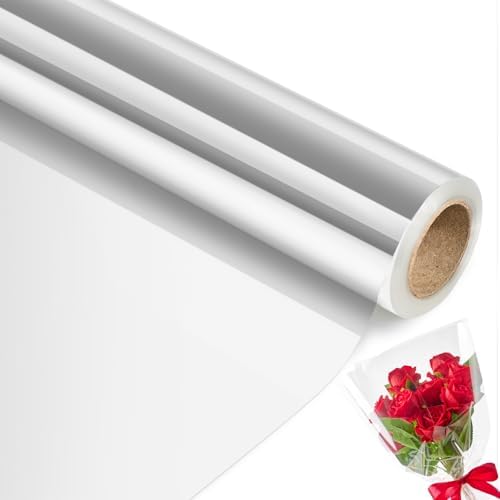 Jutieuo 100 ftx34 in Extra Wide Clear Cellophane Wrap Roll | 2.5 Mil Thick by Jutieuo