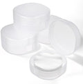 QfwdfcTrenz 4Pcs Plastic Cotton Round Holder Cosmetic Cotton Pad Holder White by Unknown