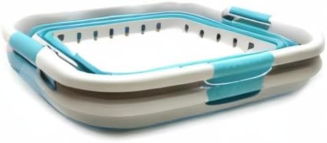 SAMMART 41L Set of 2 Collapsible 3 Handled Plastic Laundry Basket-Foldable Pop - Image 9