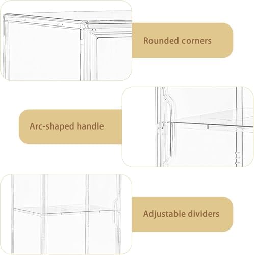 Attelite X-Large Acrylic Display Case Boot Shoe Storage Boxes 2 Pack - Image 5