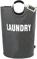 DOKEHOM 160L XX-Large Laundry Basket Bag, Collapsible Hamper, Dark Grey by DOKEHOM