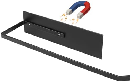 Black Paper Towel Holder, Magnetic Paper Towel Holder by SeropyDirect