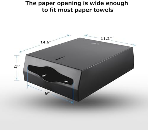 Gorlary Commercial Paper Towel Dispenser Wall Mount, Matte Black - Image 3