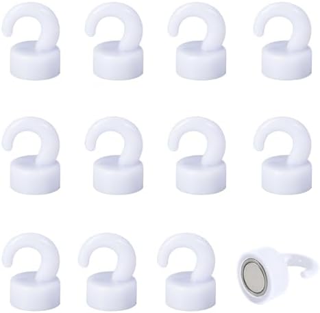 Magnetic Hooks Small But Strong, 12 Pack 8Lbs Holding Capacity by JINGZHAN