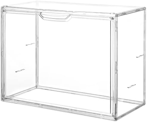 Clear PET Storage Boxes, Stackable Dustproof Display Cases by Unknown