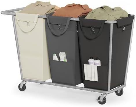 SONGMICS 3-Section Laundry Basket by Unknown