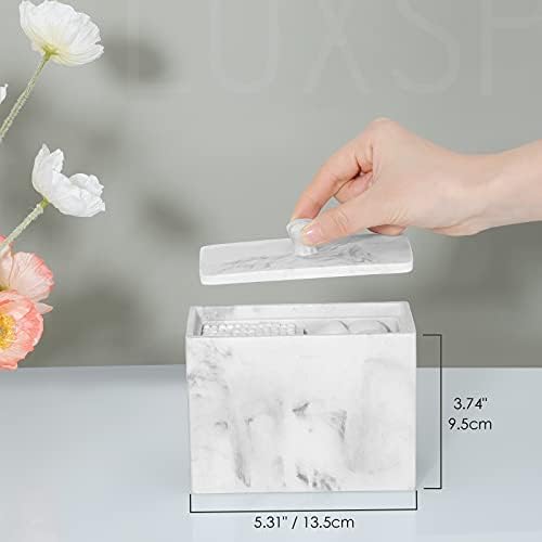Luxspire Cotton Swab Holder, Resin Canister - Image 5
