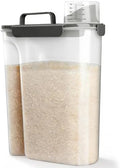 Viretec Rice Storage Container, 15 to 20lb Dry Food Airtight Dispenser by Viretec
