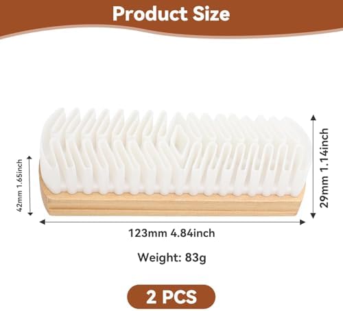 2Pcs Suede Brush for Shoes, Rubber Shoe Brush Cleaner - Image 2