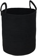 XUANGUO Black Cotton Rope Laundry Basket Hamper by XUANGUO