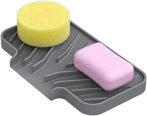 Sponge Holder for Kitchen Sink, Dish Sponge Holder Soap Tray by JIUBAR