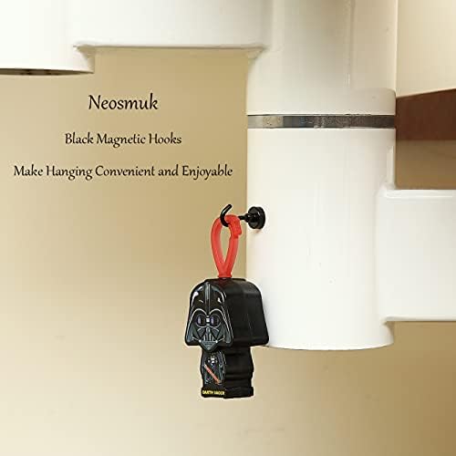 Neosmuk Magnetic Hooks Cruise Ship Essential, 30lb+ Black, 5 Pack - Image 6