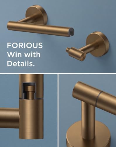 FORIOUS Toilet Paper Holder Wall Mount, Stainless Steel Rustproof Double Post - Image 6