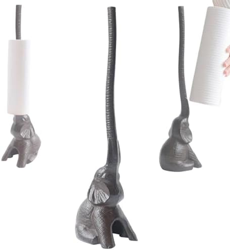 Elephant Toilet Paper Holder 16'' Cast Iron Paper Towel Holder Funny Toilet by mozhixue