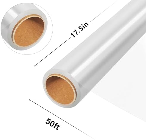JOYIT Clear Cellophane Wrap Roll, 50ft x 17.5in, 3 Mil Thick - Image 2