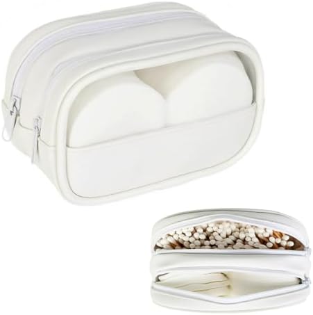 Portable Cotton Round Swab Organizer Case, 2 in 1 Travel Cotton Pad Qtip Holder by Unknown