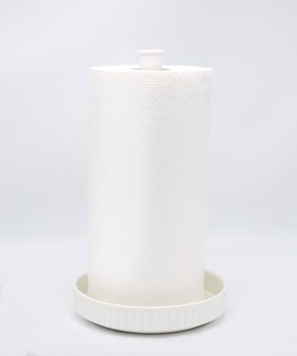 Paper Towel Holder Countertop, Ceramic Base, Fits Double to Family Rolls - Image 4