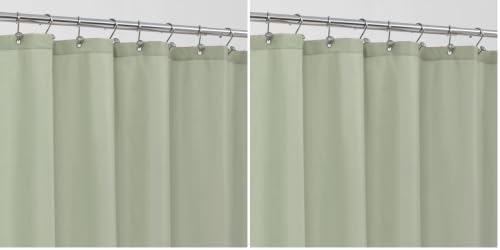 ALYVIA SPRING Sage Green Fabric Shower Curtain Liner Waterproof by ALYVIASPRING