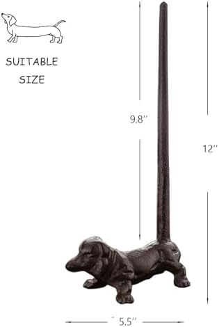 Dog Paper Towel Holder 12'' Cast Iron Paper Towel Holder Funny Toilet Paper - Image 2