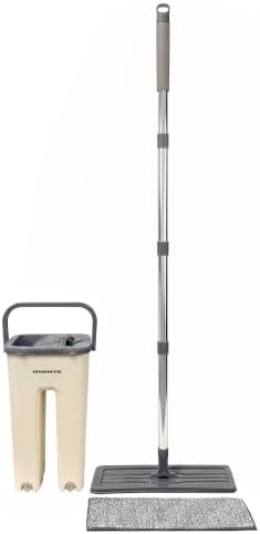 OVENTE Mop and Bucket Wringer Set, Washable Microfiber Pad by OVENTE