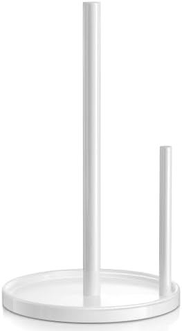 Paper Towel Holder White for Kitchen Countertop Roll Holder Weighted Base by pickpiff