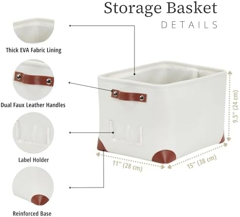 DECOMOMO Storage Bins, Large Fabric Storage Baskets - Image 3