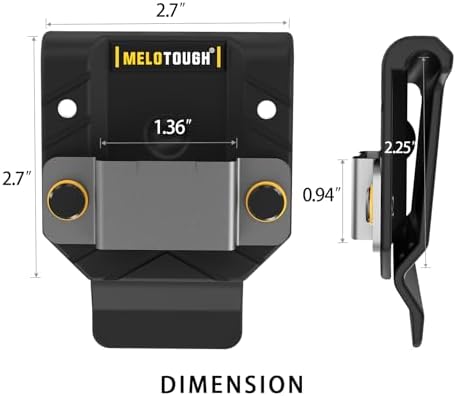 MELOTOUGH Tape Measure Holder, Tape Measure Belt Clip, Tape Measure Holster - Image 3