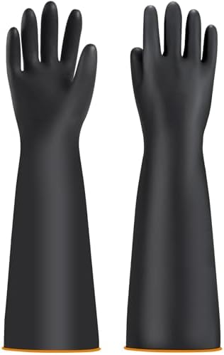 Haiou Chemical Resistant Nitrile Gloves Long Rubber Gloves by Haiou