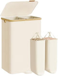 SONGMICS Laundry Hamper with Lid, 150L Laundry Basket，2 Compartments by SONGMICSbySONGMICSHOME