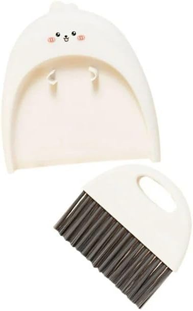 1 Set White Cute Broom and Dustpan Set, Mini Dustpan and Brush Cleaner Set - Image 5