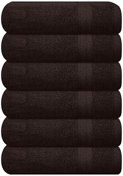 GLAMBURG Ultra Soft 6-Piece Hand Towel Set 16x28-100% Ringspun Cotton by GLAMBURG